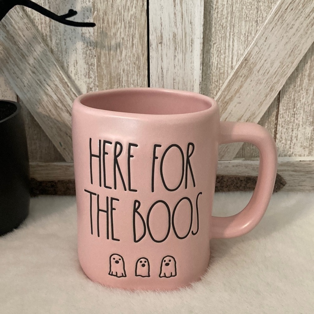 Rae Dunn Here For The Boos Mug in Pink